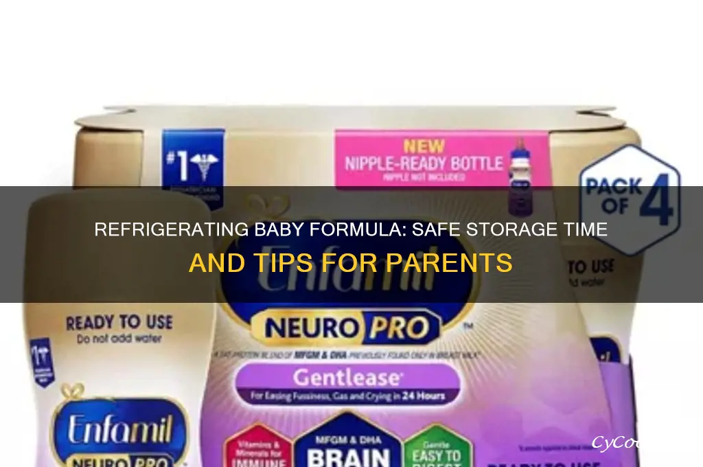 how long can u refrigerate formula