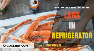Storing Cooked Crab Legs: Refrigerator Shelf Life Guide