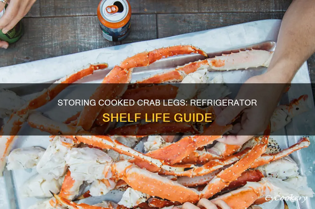 how long can u store cooked crab legs in refrigerator