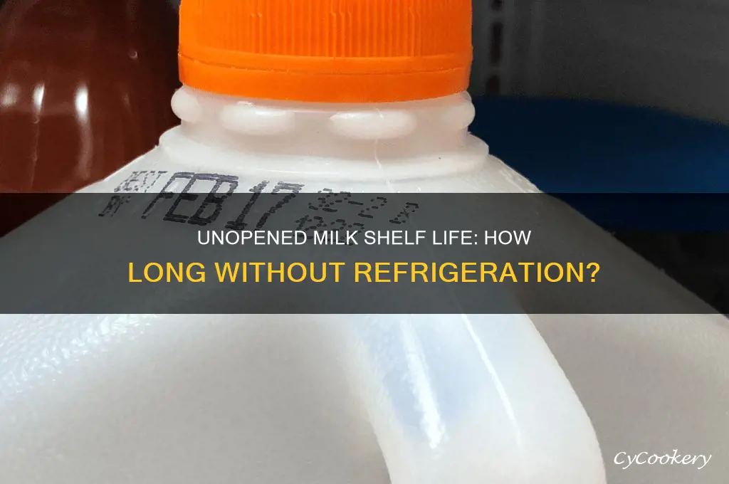 how long can un opened milk not be refrigerated
