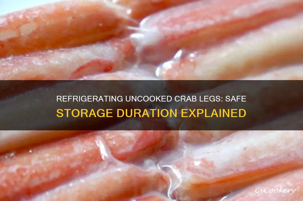 how long can uncooked crab legs be refrigerated