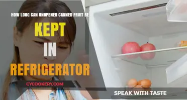Unopened Canned Fruit: Refrigerator Storage Lifespan Explained