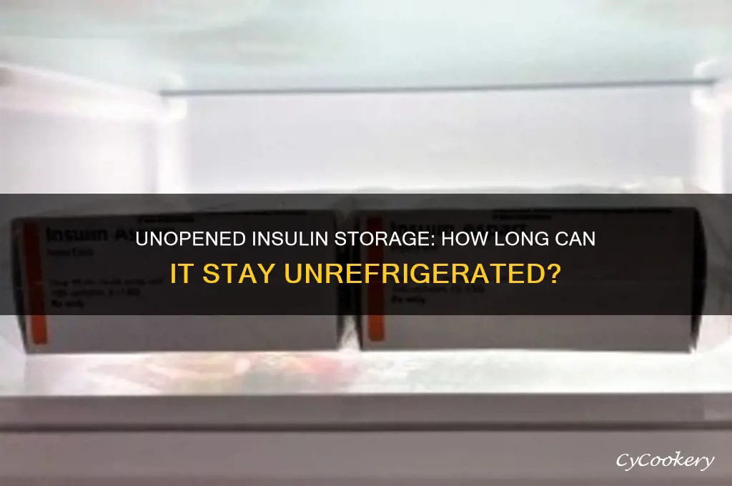 how long can unopened insulin be out of the refrigerator