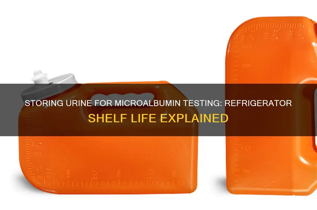 how long can urine be stored in refrigerator microalbumin