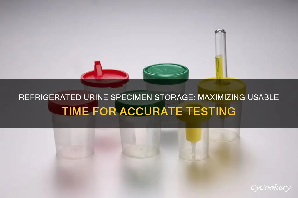how long can urine specimens be utilized if refrigerated