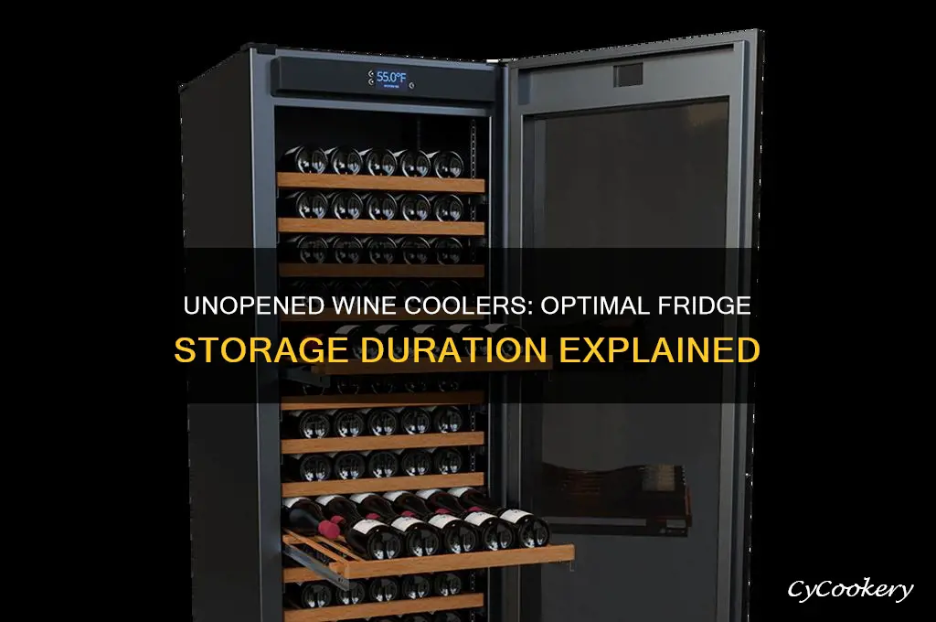 how long can wine coolers stay in refrigerator unopened