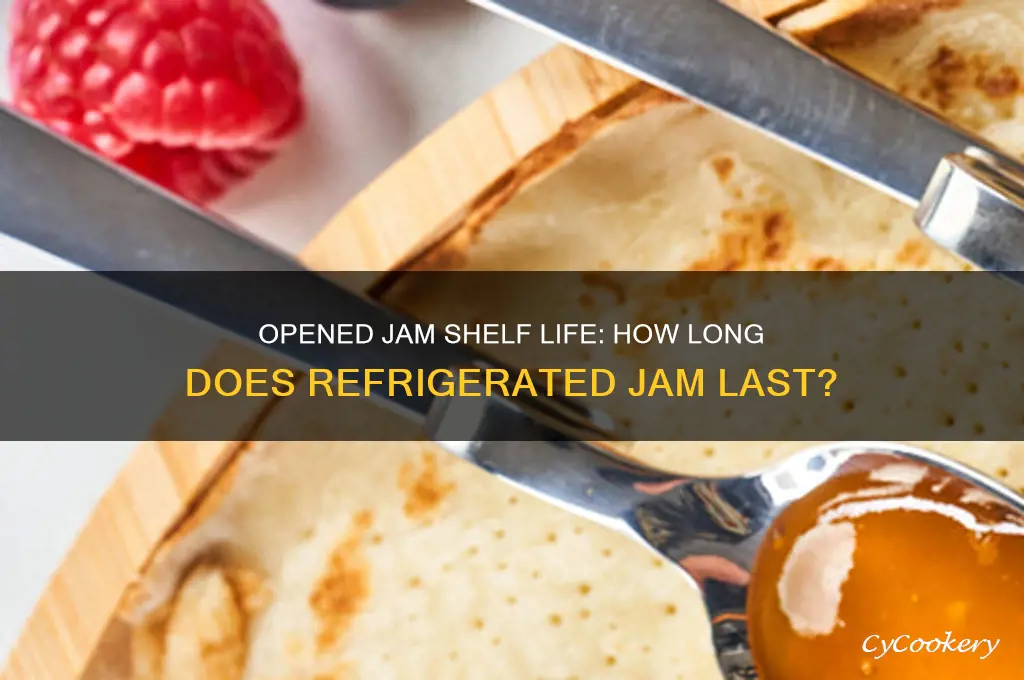 how long can you est opened refrigerated jam