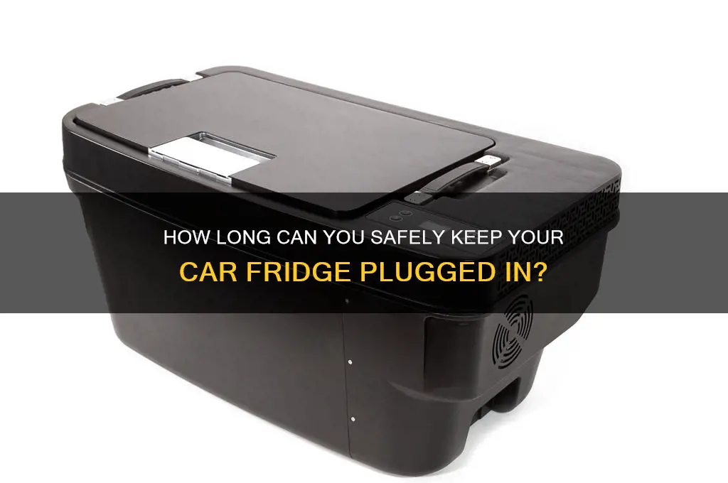 how long can you have a car refrigerator plugged in