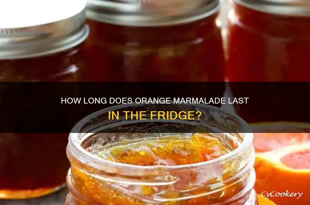 how long can you have orange marmalade in refrigerator