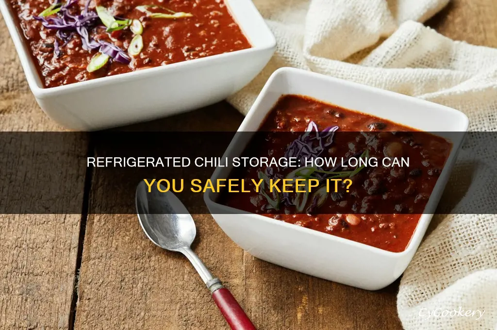 how long can you kee refrigerated chili