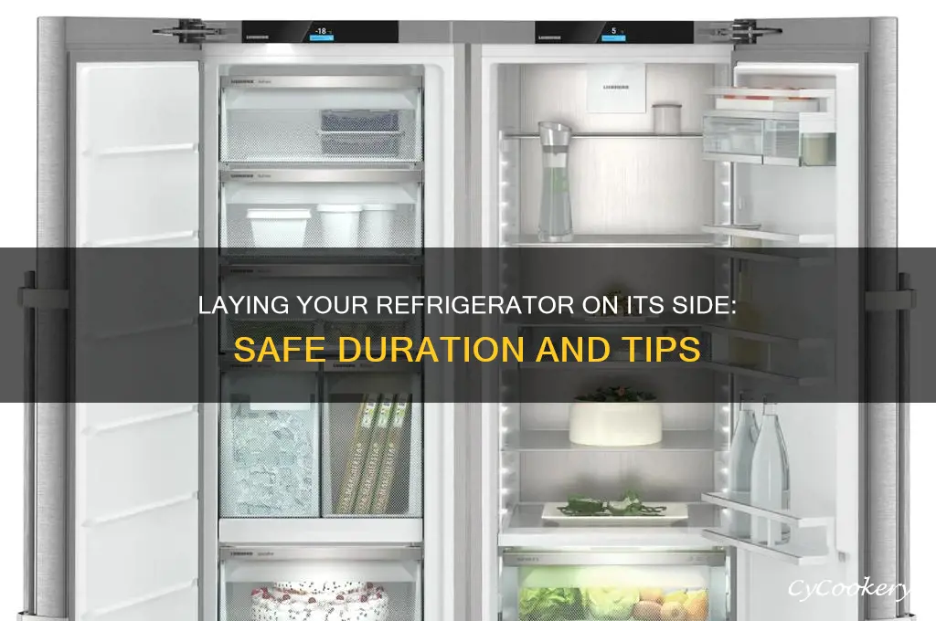 how long can you lay a refrigerator on its side