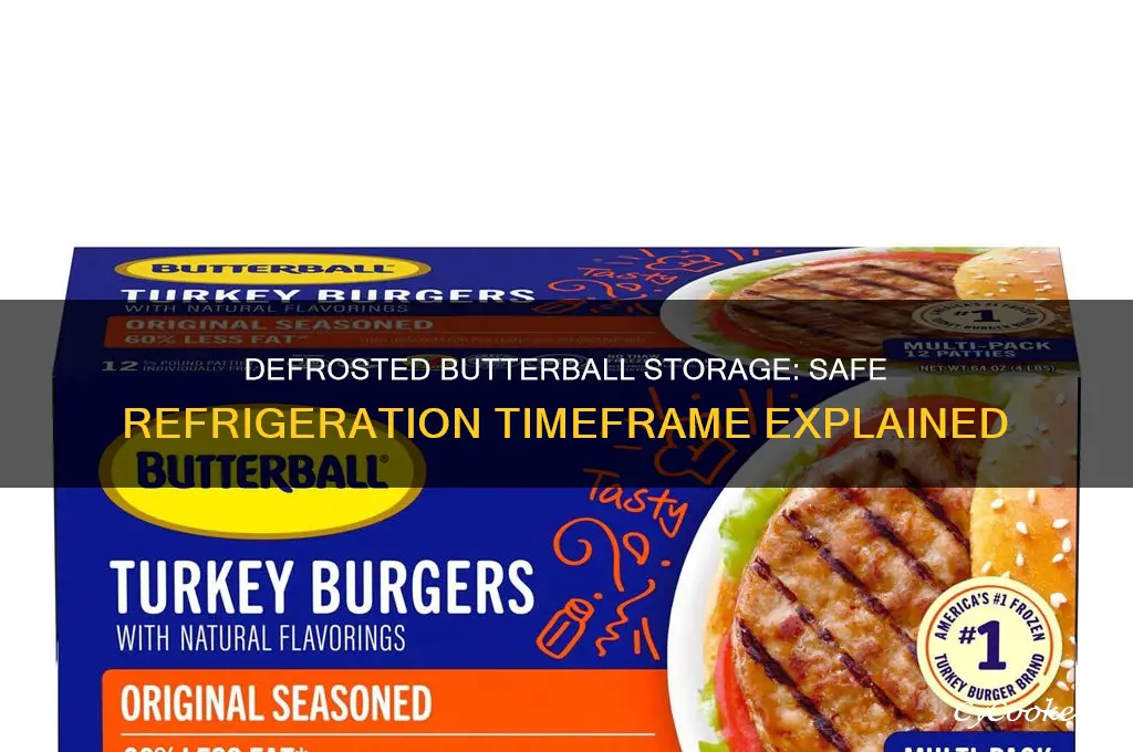 how long can you leave a defrosted butterball in refrigerator