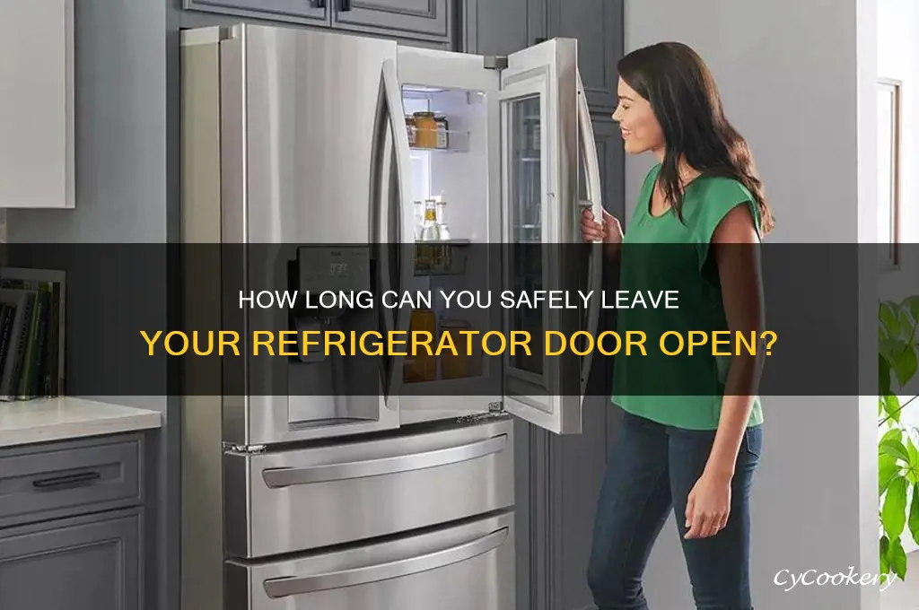how long can you leave a refrigerator door open