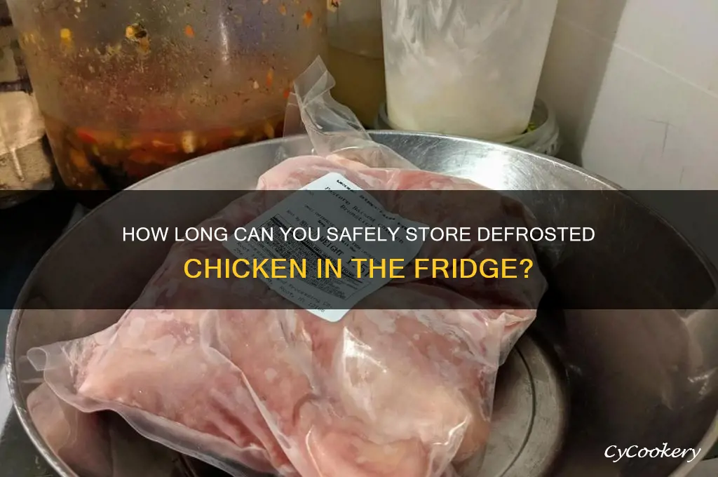 how long can you leave deftosred chicken in the refrigerator