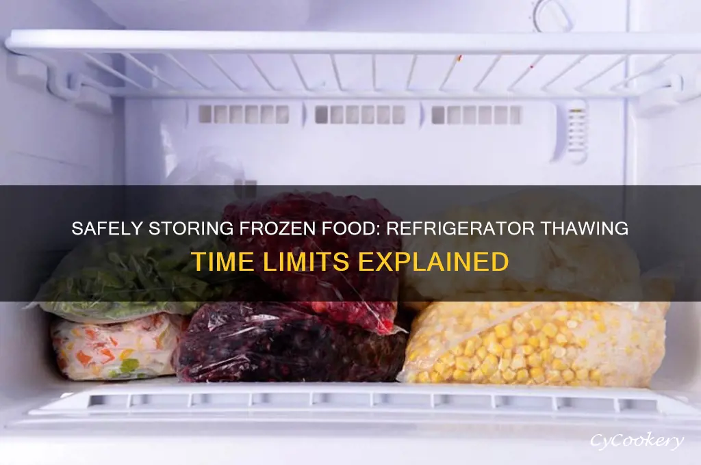 how long can you leave frozen food in the refrigerator