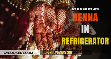 Storing Henna: Optimal Refrigeration Time for Freshness and Effectiveness