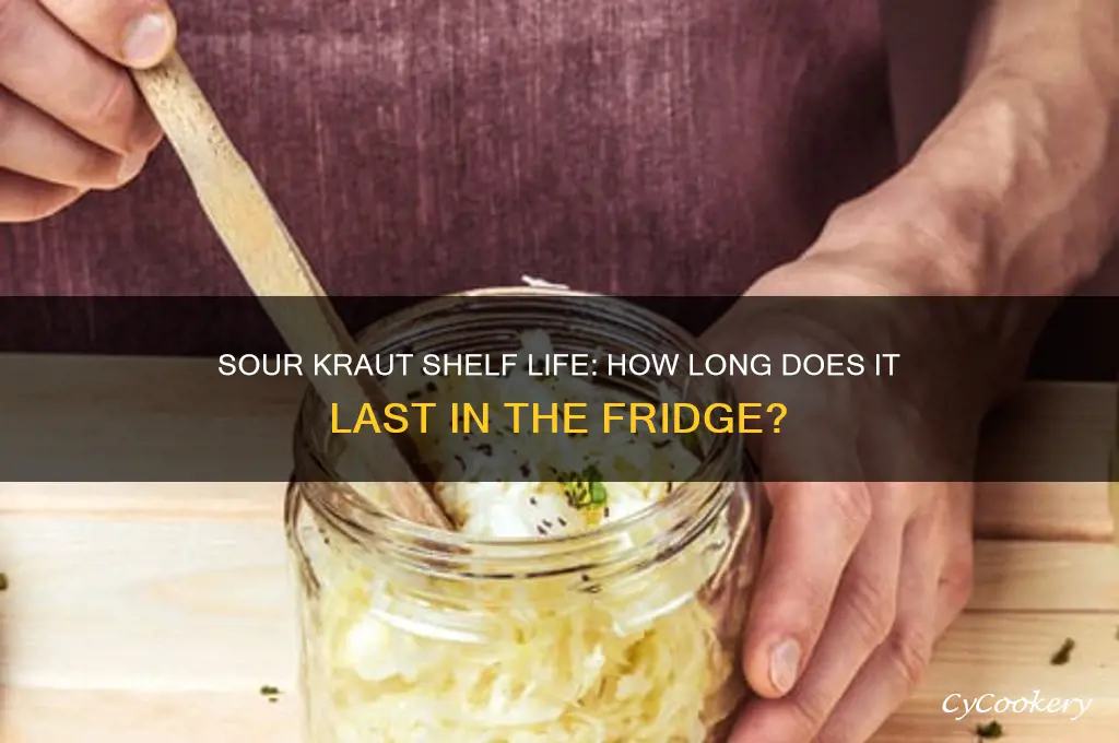how long can you leave sour kraut in the refrigerator