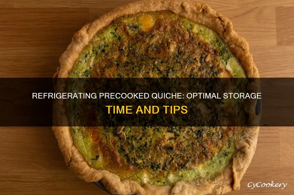 how long can you refrigerate a precooked quiche