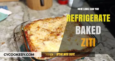 Refrigerating Baked Ziti: Optimal Storage Time and Tips