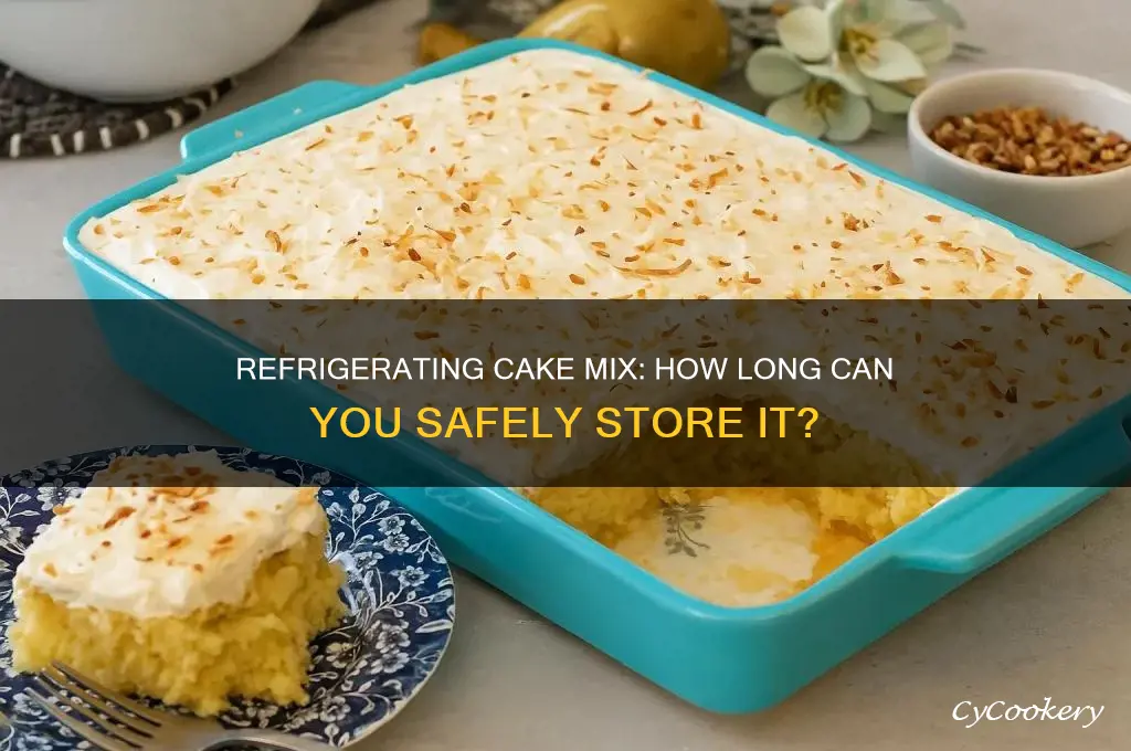 how long can you refrigerate cake mix