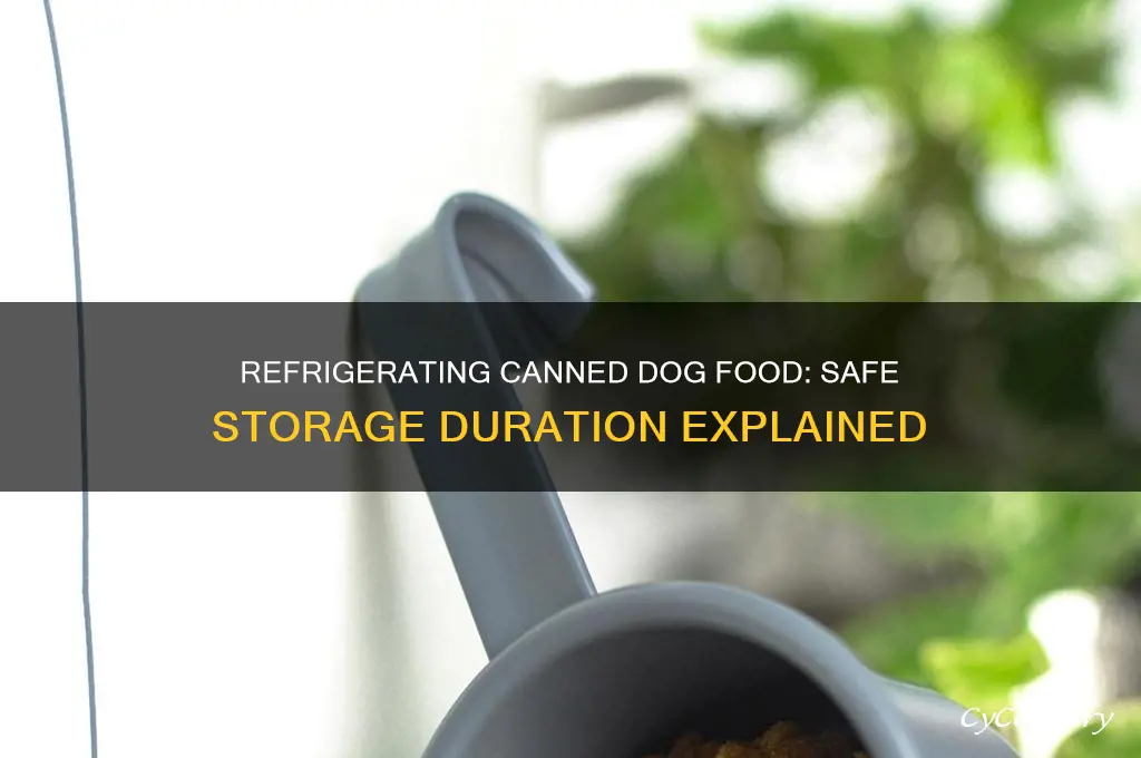 how long can you refrigerate canned dog food