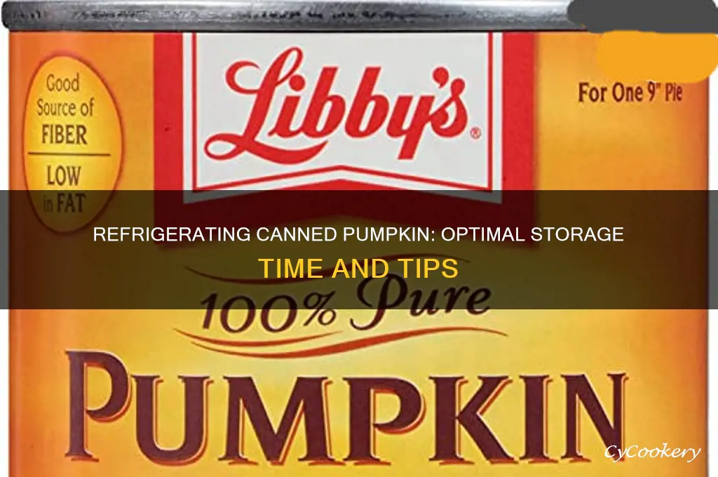 how long can you refrigerate canned pumpkin