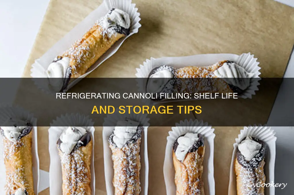 how long can you refrigerate cannoli filling