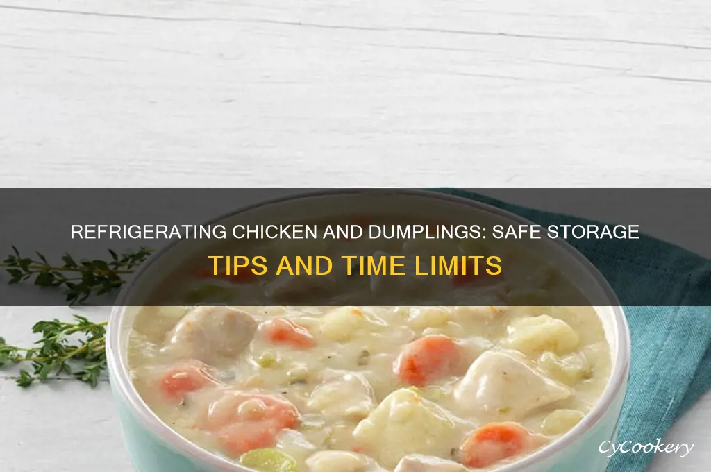 how long can you refrigerate chicken and dumplings