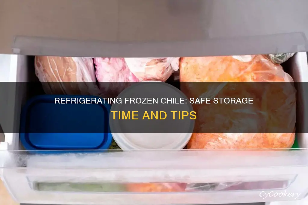 how long can you refrigerate chile from frozen
