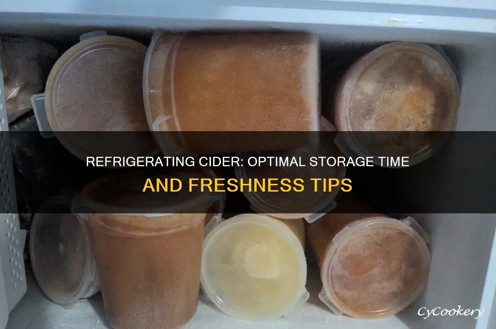 how long can you refrigerate cider