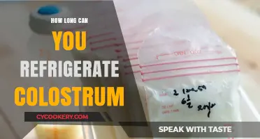 Refrigerating Colostrum: Optimal Storage Duration for Maximum Nutrient Retention
