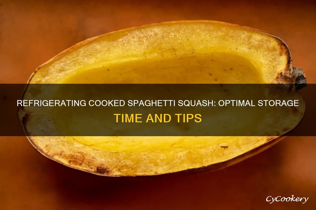 how long can you refrigerate cooked spaghetti squash