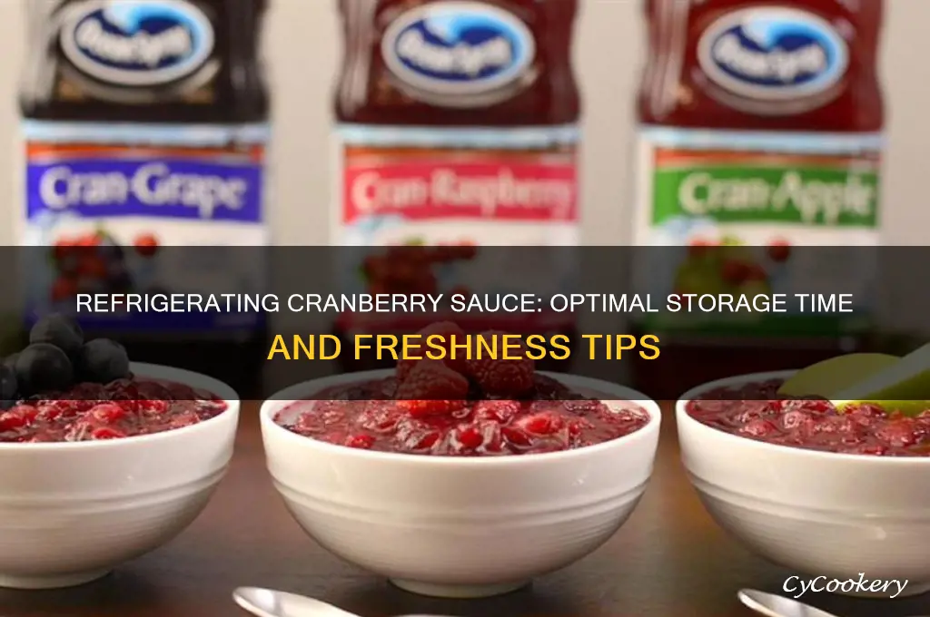 how long can you refrigerate cranberry sauce
