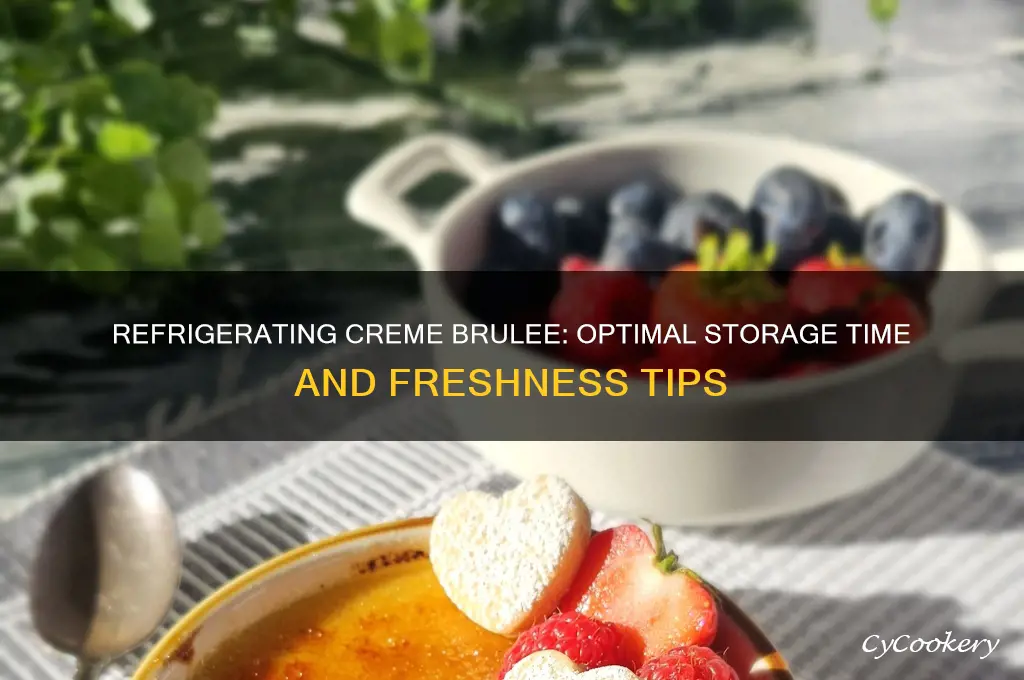 how long can you refrigerate creme brulee