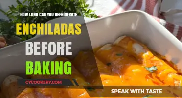 Refrigerating Enchiladas: Optimal Storage Time Before Baking Explained