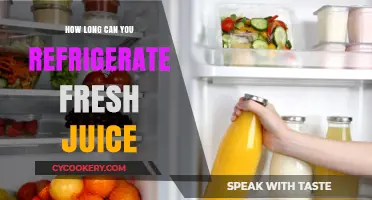 Refrigerating Fresh Juice: Optimal Storage Time for Maximum Freshness