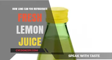 Refrigerating Fresh Lemon Juice: Optimal Storage Time and Tips