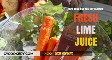 Refrigerating Fresh Lime Juice: Optimal Storage Time and Tips