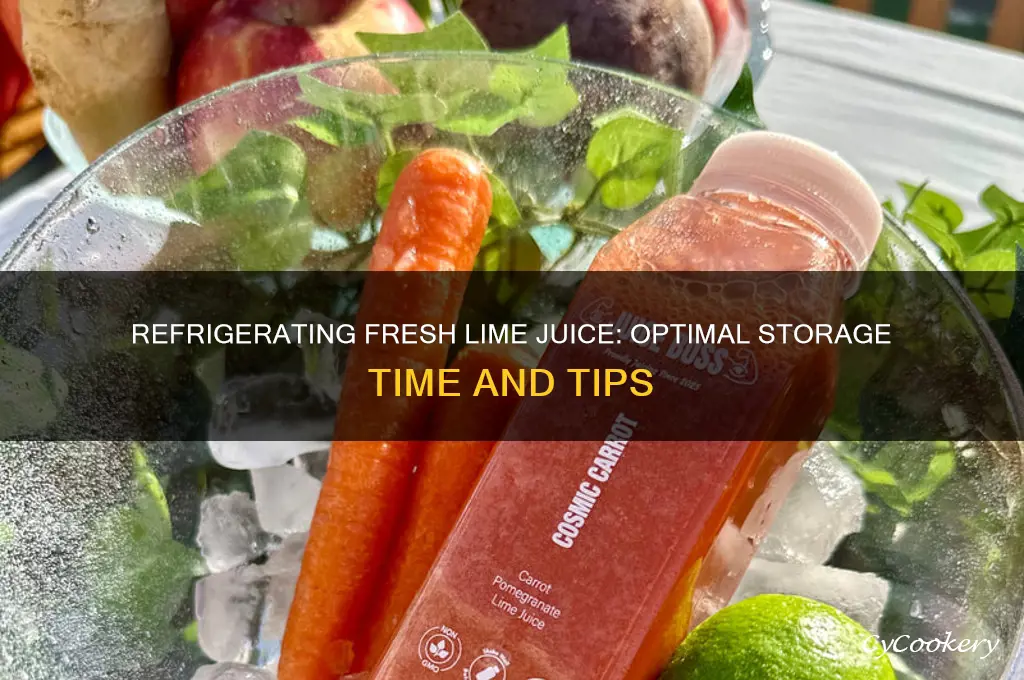 how long can you refrigerate fresh lime juice
