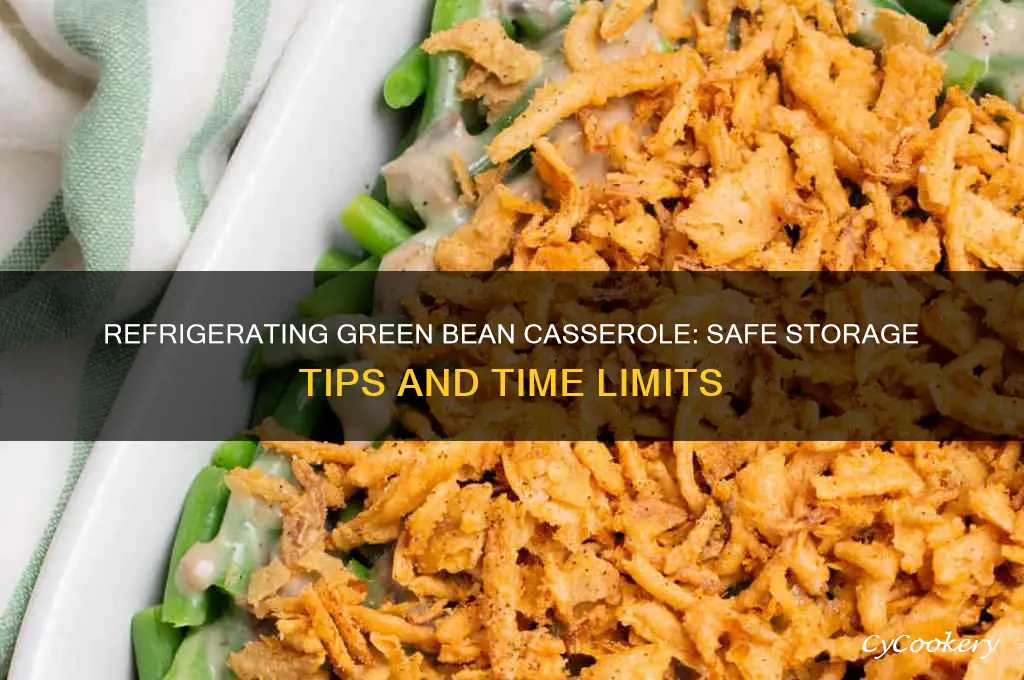 how long can you refrigerate green bean casserole for