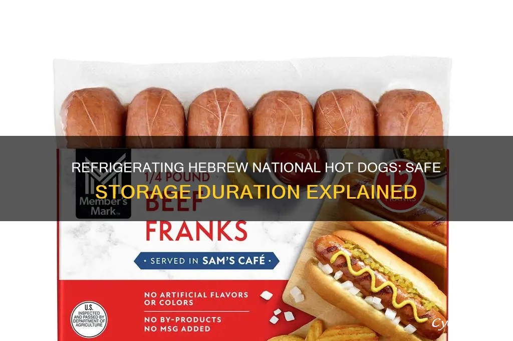 how long can you refrigerate hebrew national hot dogs