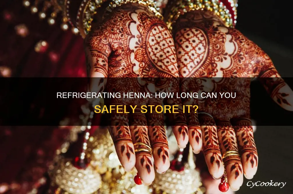 how long can you refrigerate henna