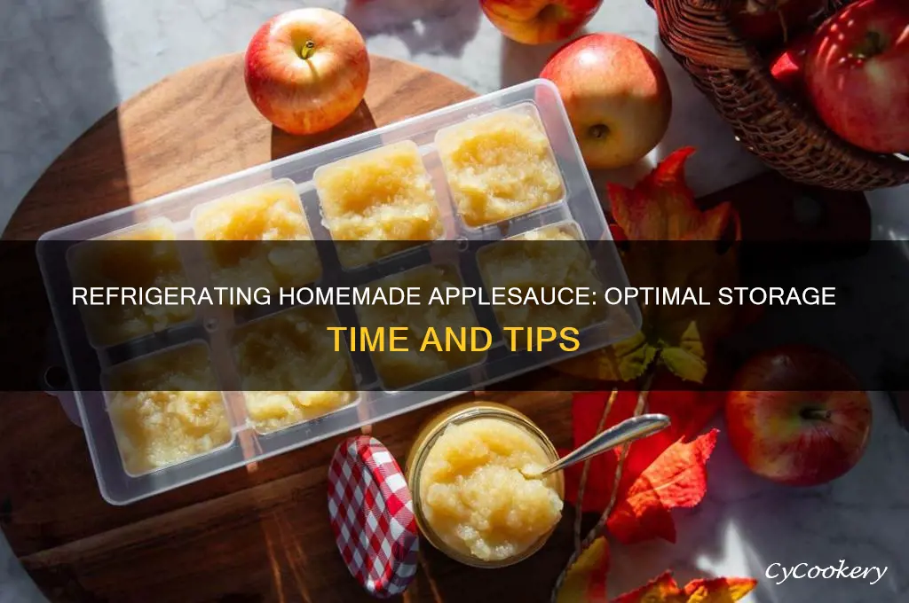 how long can you refrigerate homemade applesauce