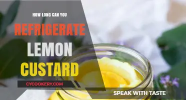 Refrigerating Lemon Custard: Optimal Storage Time and Freshness Tips