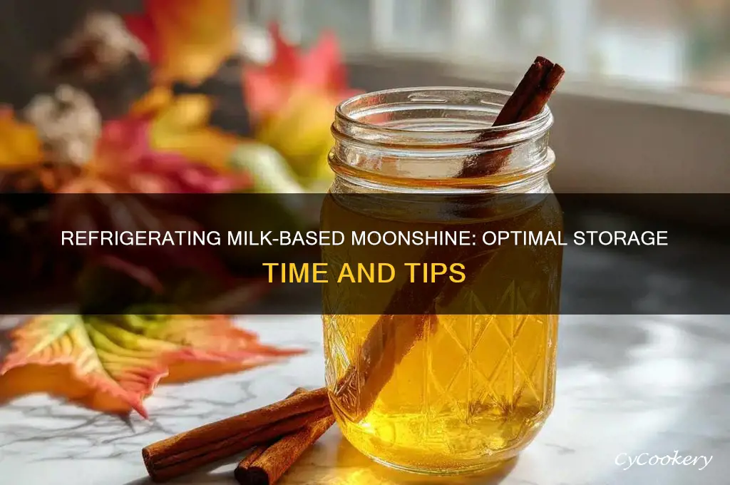 how long can you refrigerate milk based moinshine