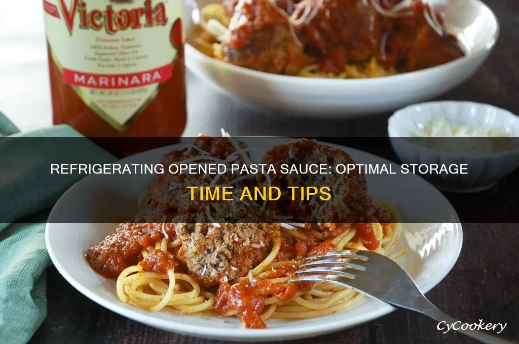 how long can you refrigerate opened pasta sauce