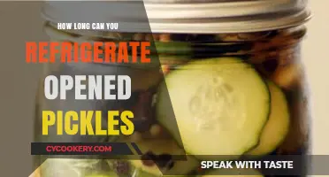 Refrigerating Opened Pickles: Shelf Life and Storage Tips