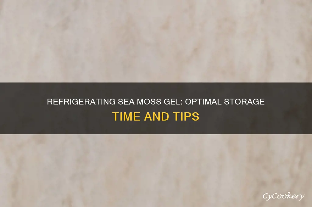how long can you refrigerate sea moss gel