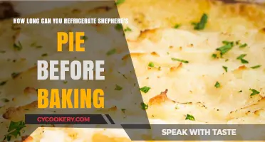 Refrigerating Shepherd's Pie: Safe Storage Time Before Baking