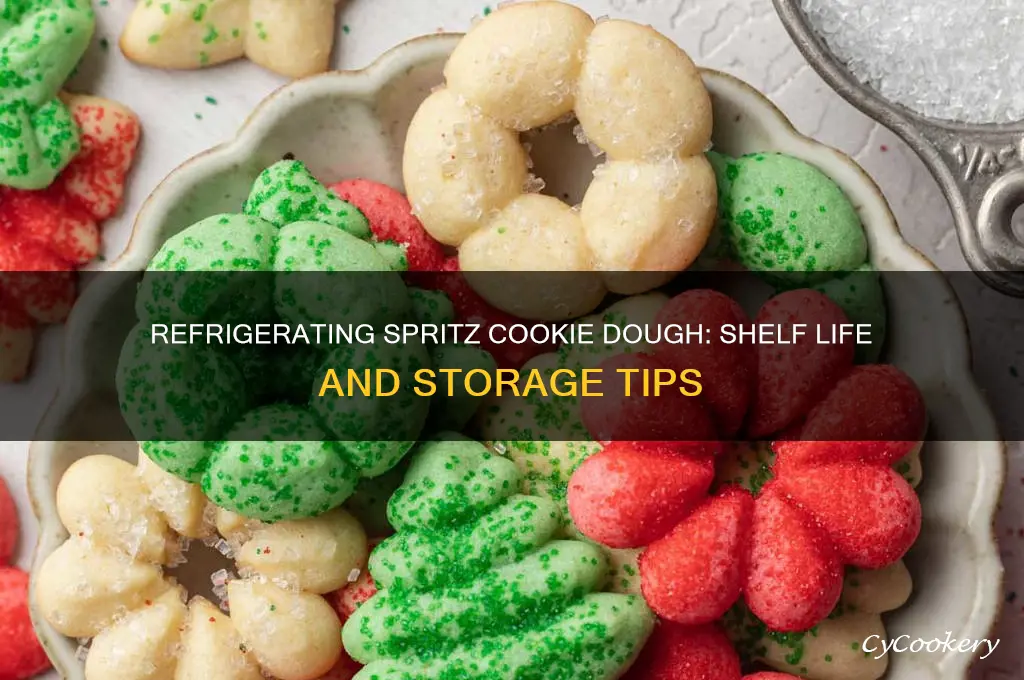 how long can you refrigerate spritz cookie dough